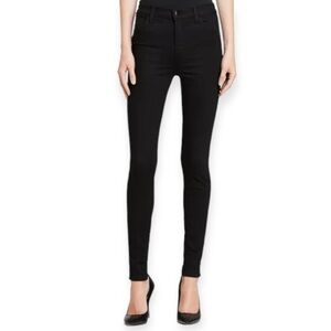 J Brand 24 (0) Maria Skinny Jeans In Black Vanity Stretch Womens High Rise